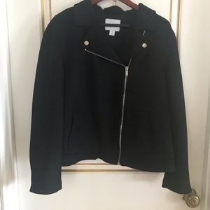 Faux Suede Moto Jacket
